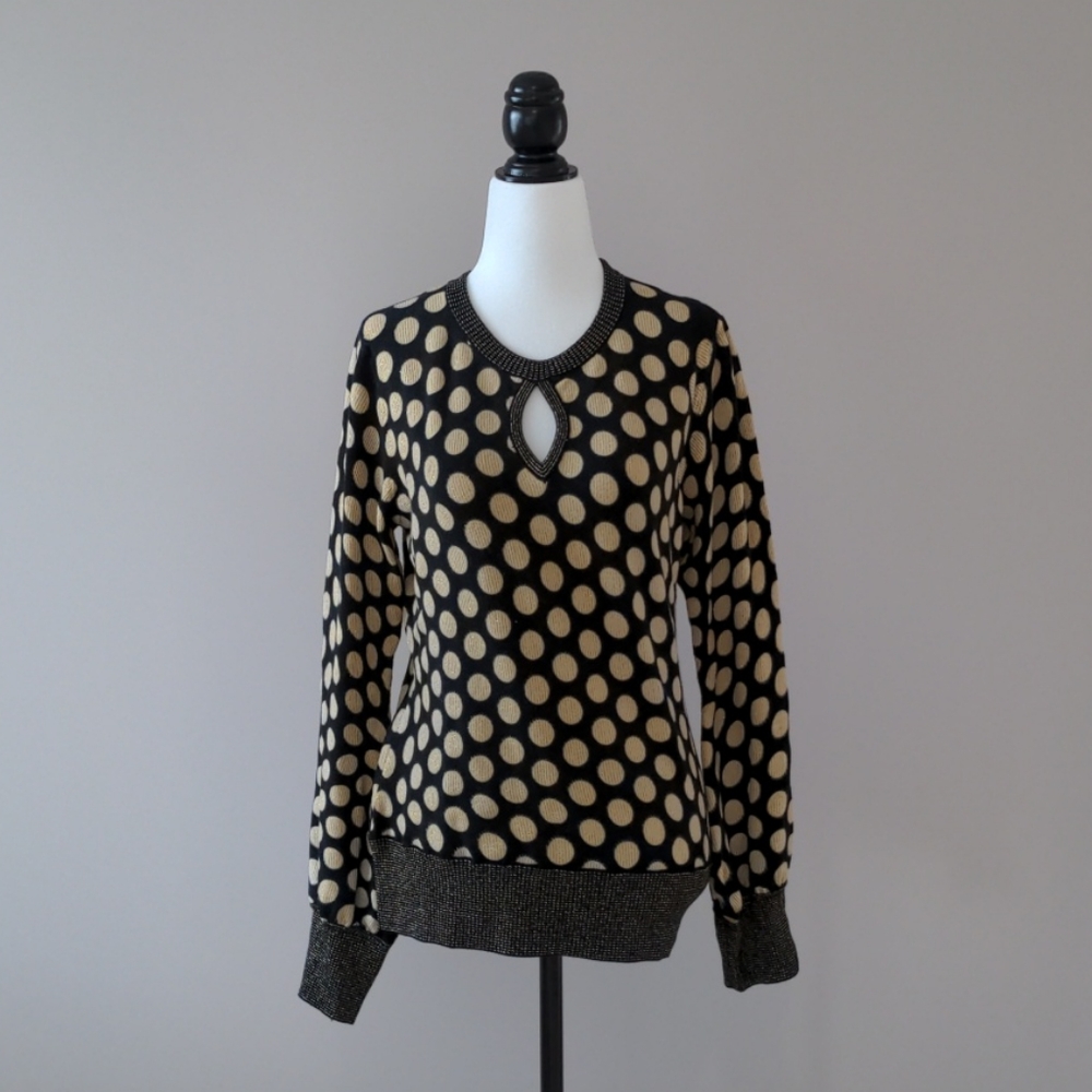 Polka Dot Sweater Shirt